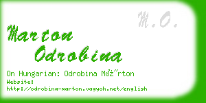 marton odrobina business card